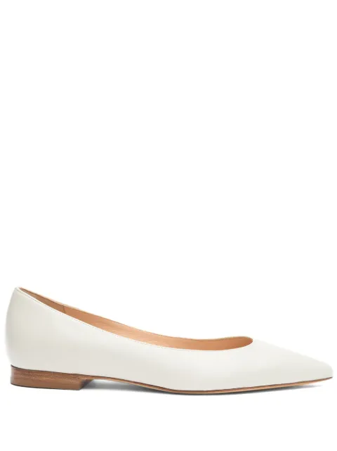 Scarosso Iris pointed-toe leather ballerinas 