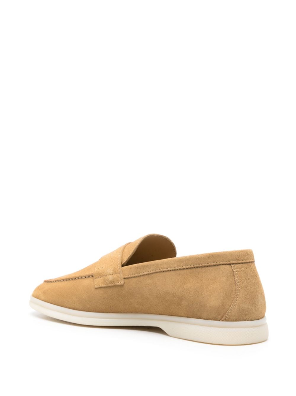 Shop Scarosso Luciano Suede Loafers In Neutrals