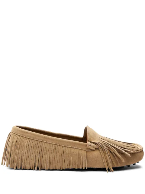 Scarosso Cochise fringe-detail suede loafers 