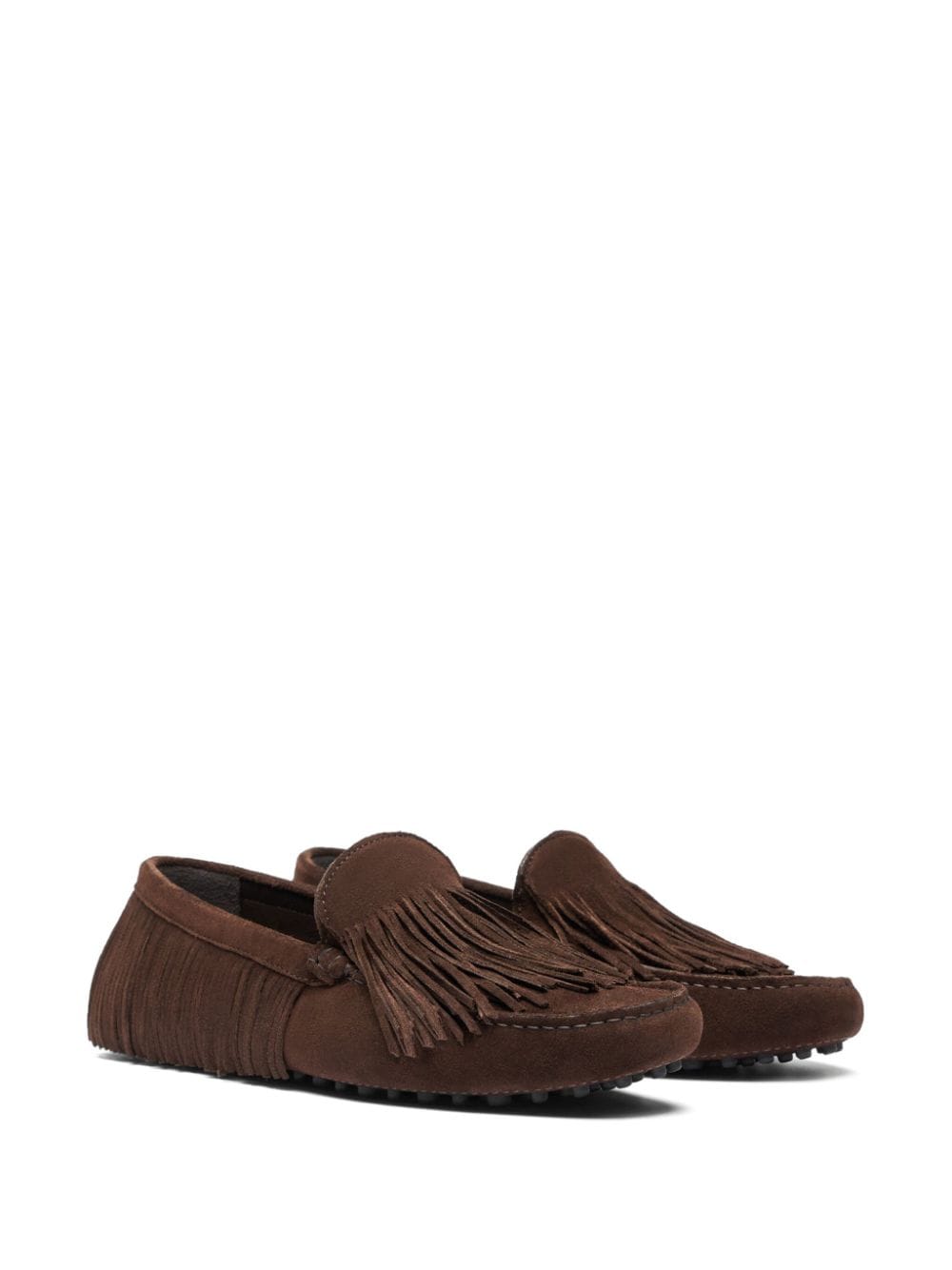 Scarosso fringed suede loafers - Bruin