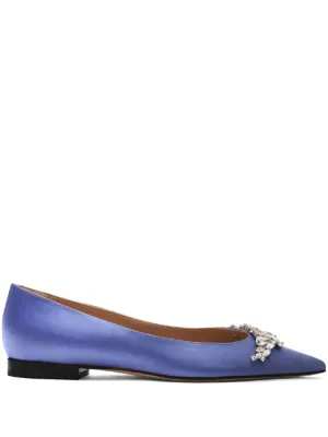 Manolo Blahnik Hangisi フラットシューズ | ブルー | FARFETCH JP