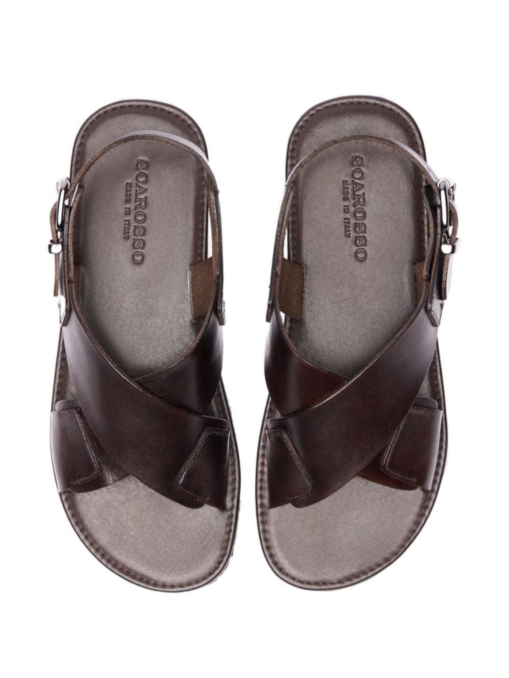 Scarosso Massimo leren sandalen Bruin