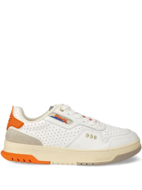 Blauer perforated leather sneakers
