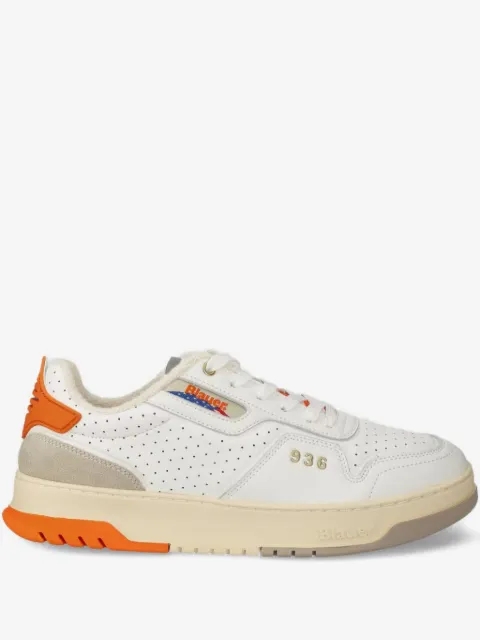 Blauer perforated leather sneakers