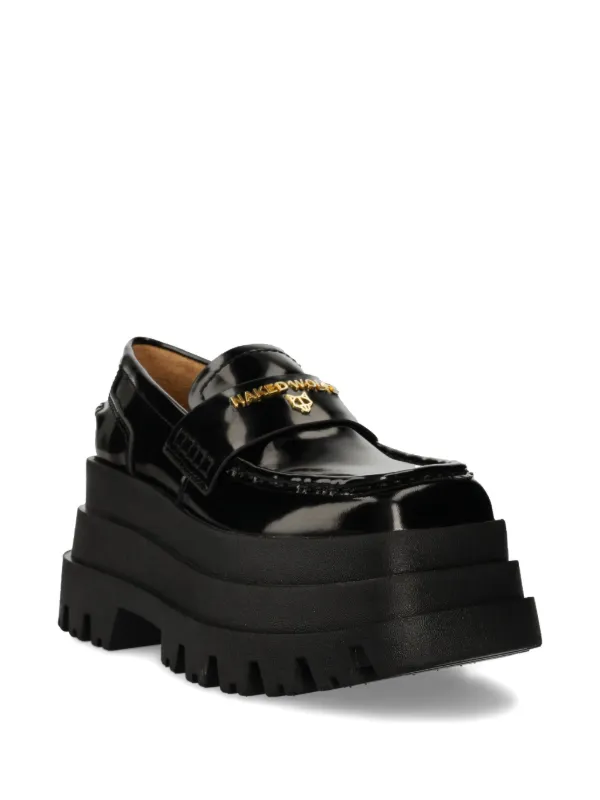 NAKED WOLFE 85mm Delusion Loafers | Black | FARFETCH