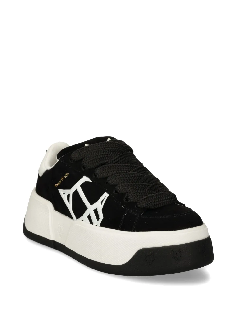 NAKED WOLFE Sneakers met plateauzool en gelaagd detail - Zwart