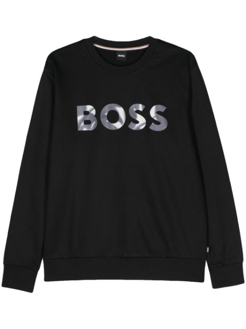 BOSS sudadera con logo estampado