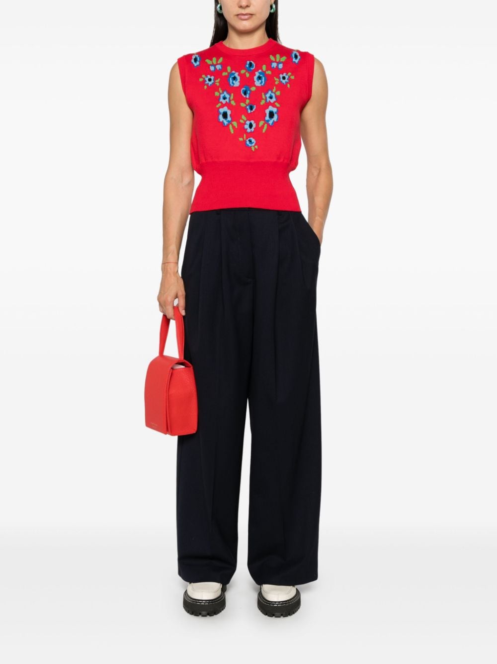 Shop P.a.r.o.s.h Liliuxy Trousers In Blue