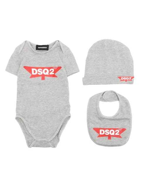 DSQUARED2 KIDS juego de bodies con logo estampado