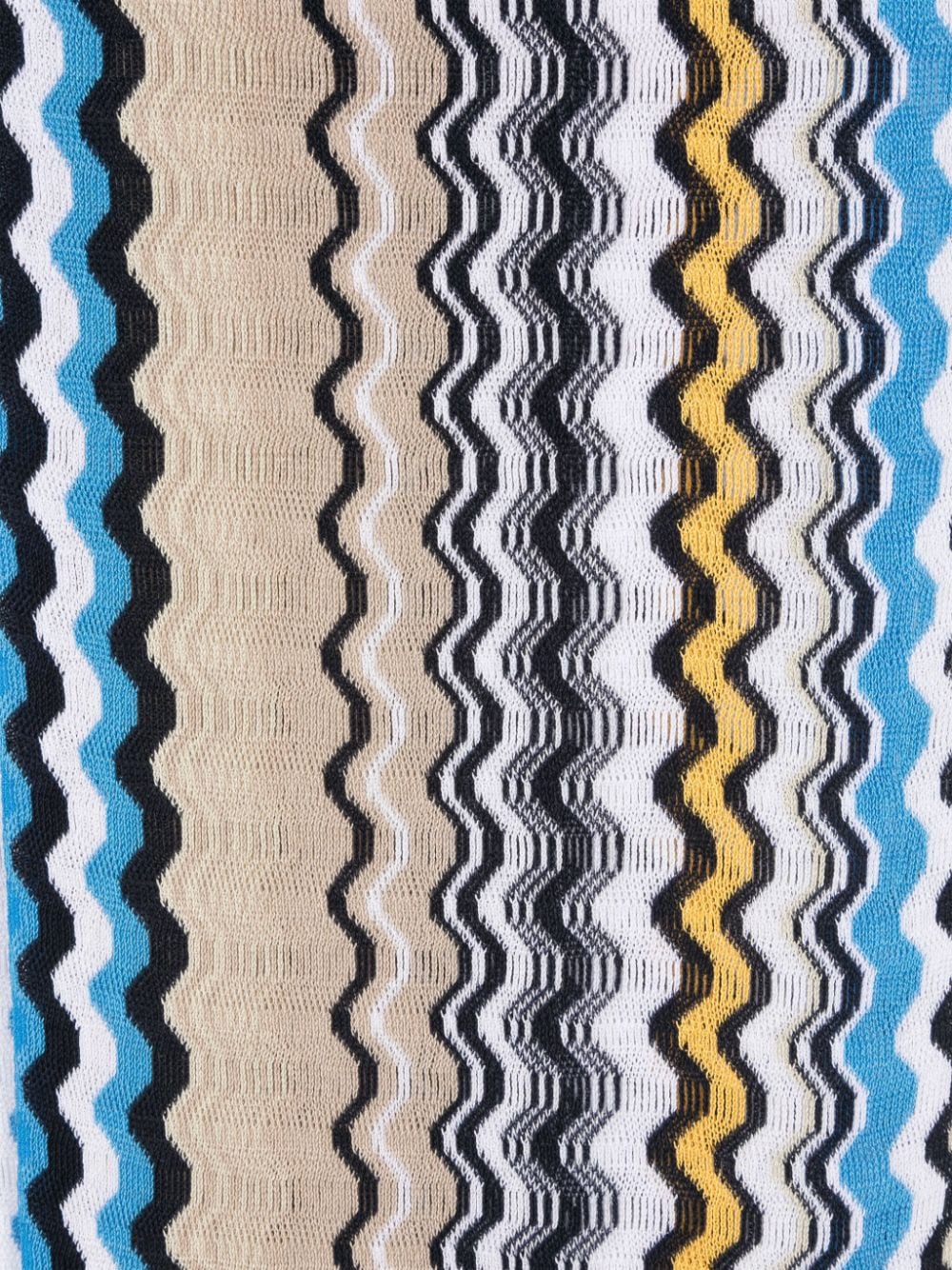 Missoni zigzag woven cotton scarf - Beige