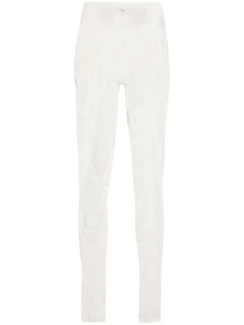 Blumarine perforated jersey leggings