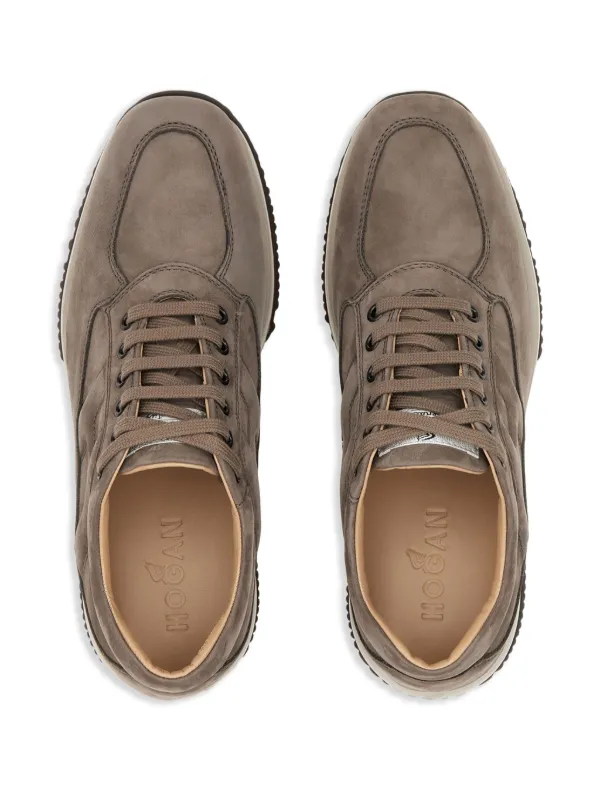 Hogan Interactive lace-up Suede Sneakers | Brown | FARFETCH