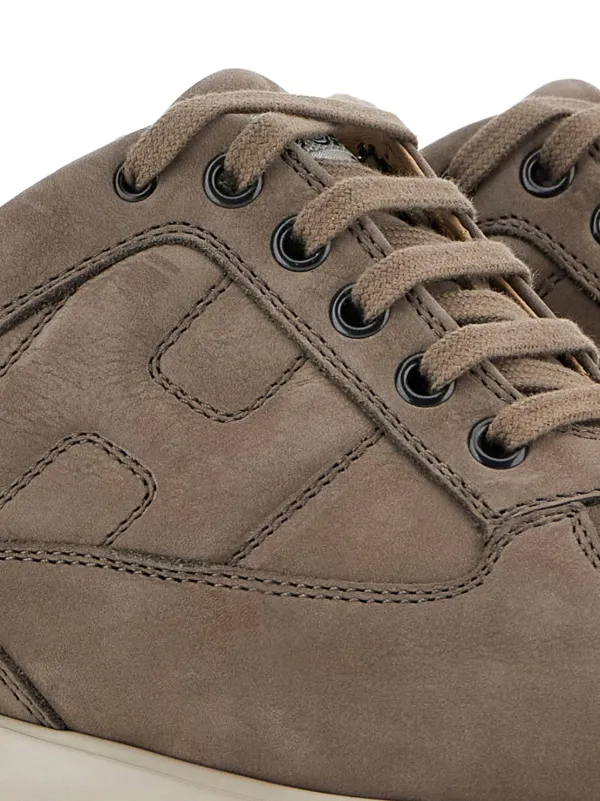 【送料&関税込】Hogan Interactive Suede Sneakers Hogan Interactive lace-up Suede Sneakers | Brown | FARFETCH
