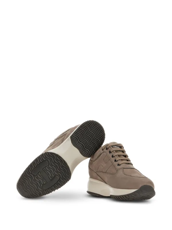 【送料&関税込】Hogan Interactive Suede Sneakers Hogan Interactive lace-up Suede Sneakers | Brown | FARFETCH