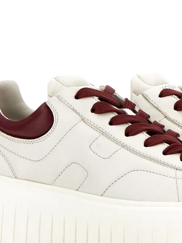 スニーカー HOGAN H-Stripes leather low-top sneakers H-Stripes leather sneakers in white - Hogan | Mytheresa