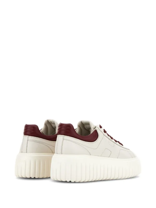 【送料&関税込】Hogan Leather H Stripes Sneakers H-Stripes leather sneakers in white - Hogan | Mytheresa