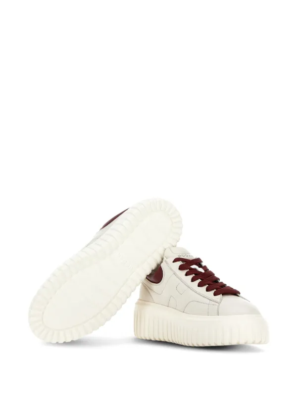 Hogan H-Stripes Leather Sneakers | White | FARFETCH