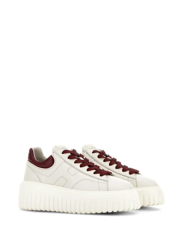 Hogan H-Stripes Leather Sneakers | White | FARFETCH