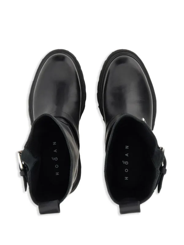 【送料&関税込】Hogan Biker Boots Hogan Leather Biker Boots | Black | FARFETCH JO