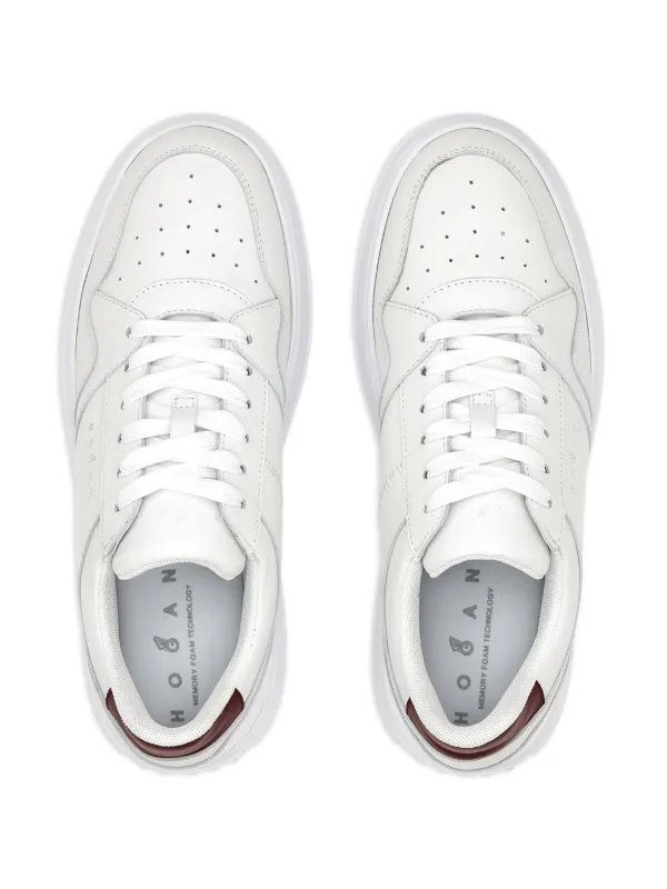 Hogan H670 Flatform Leather Sneakers | White | FARFETCH