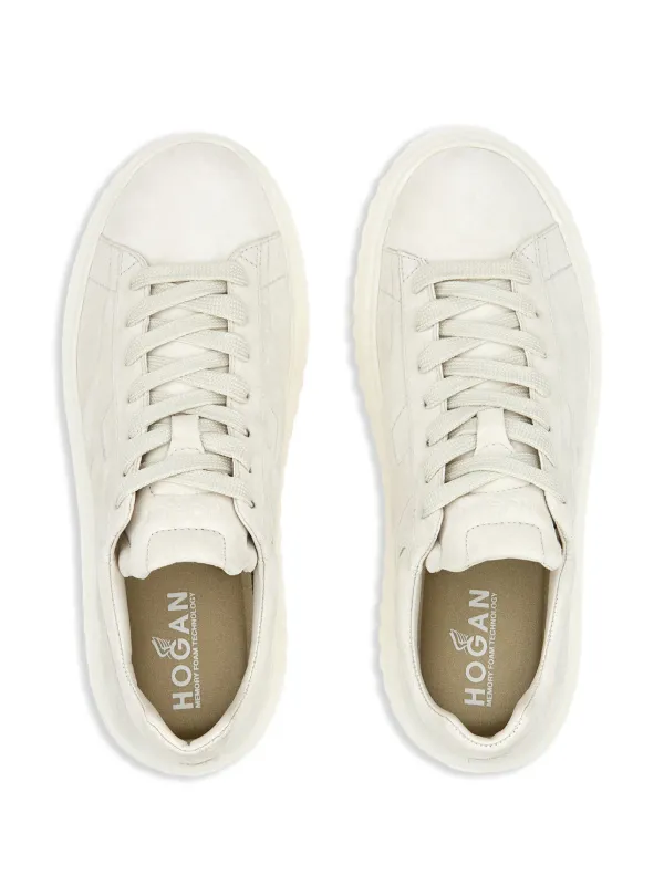 Hogan H-Stripes Suede Sneakers | Neutrals | FARFETCH