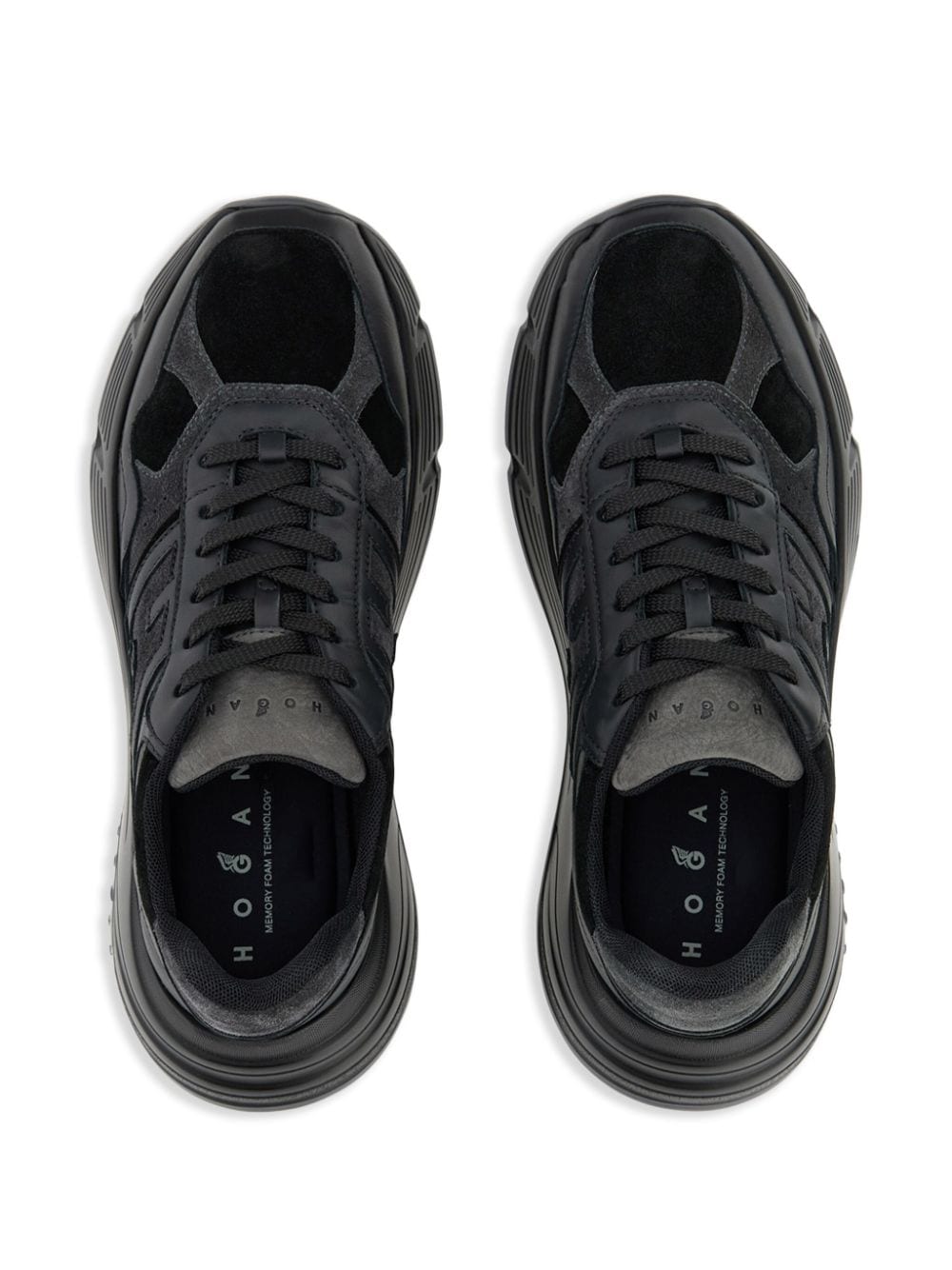 Hogan H669 lace-up leather shoes Black