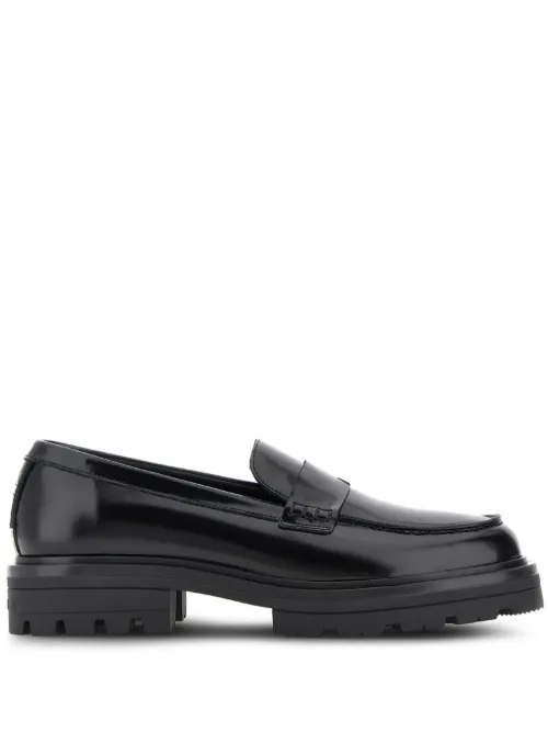 Mocassins en cuir à design à enfiler - Hogan - Modalova