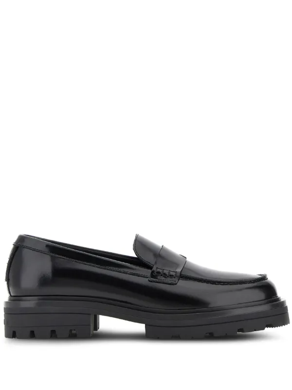 Hogan レザーローファー | ブラック | FARFETCH JP