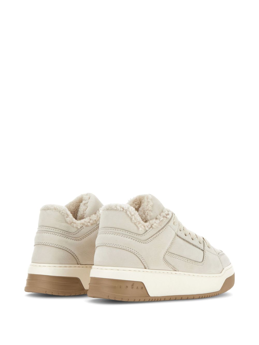 Hogan Sneakers van imitatie scheerwol Beige