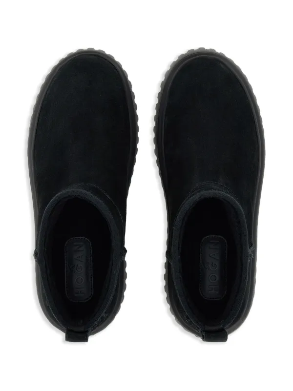 HOGAN◆Bassoロゴブーツ Hogan Basso logo-print Boots | Black | FARFETCH JO