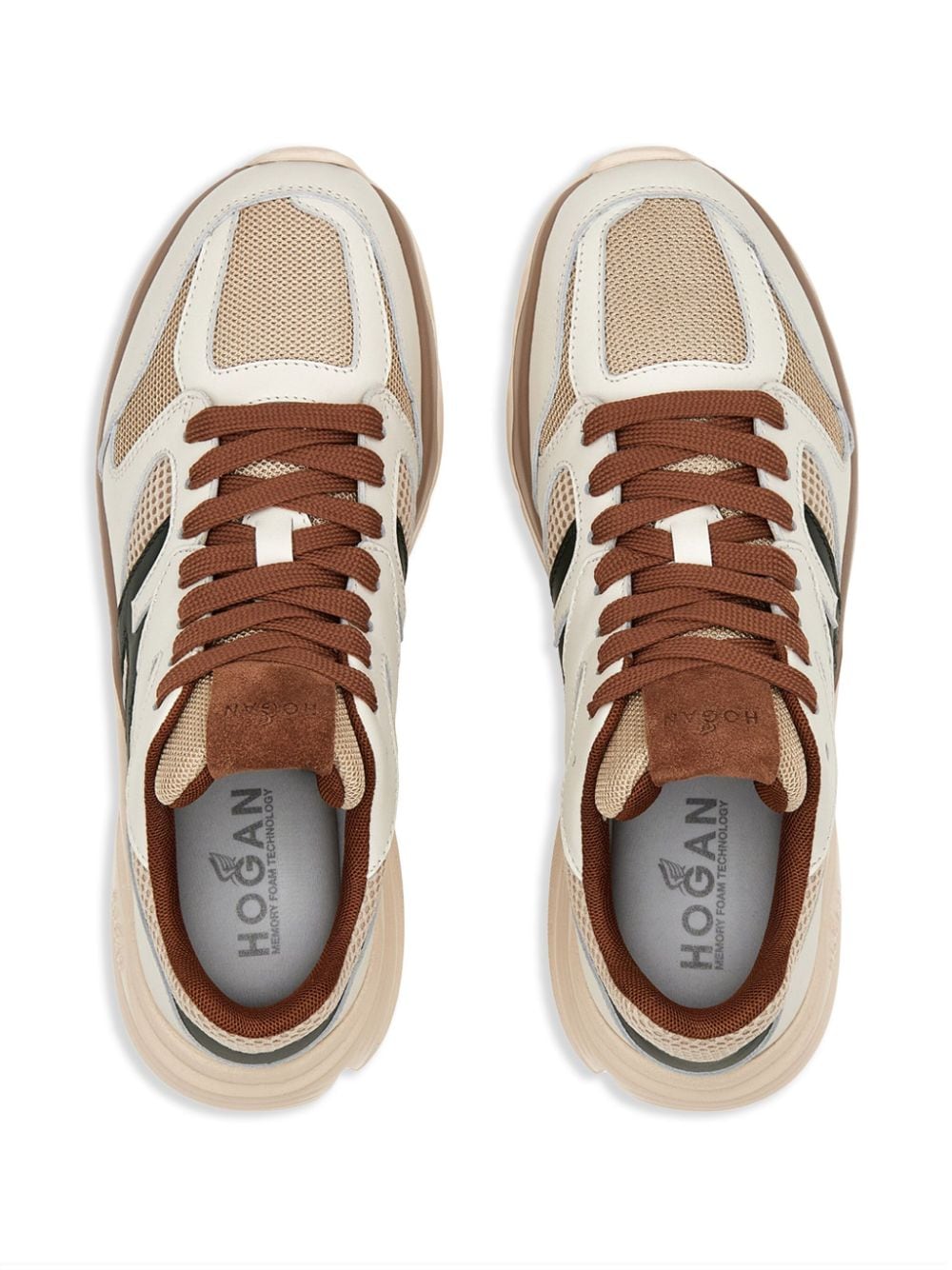 Hogan H665 sneakers met vlakken Beige