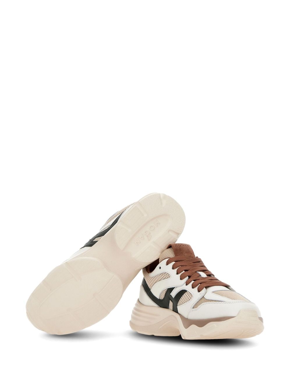 Hogan H665 sneakers met vlakken Beige