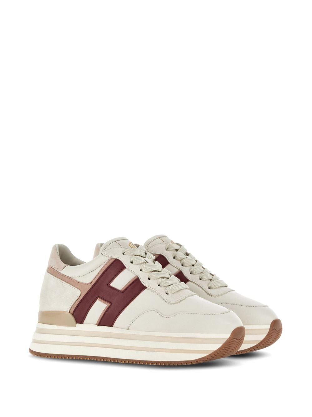 Hogan H483 sneakers met plateauzool Wit