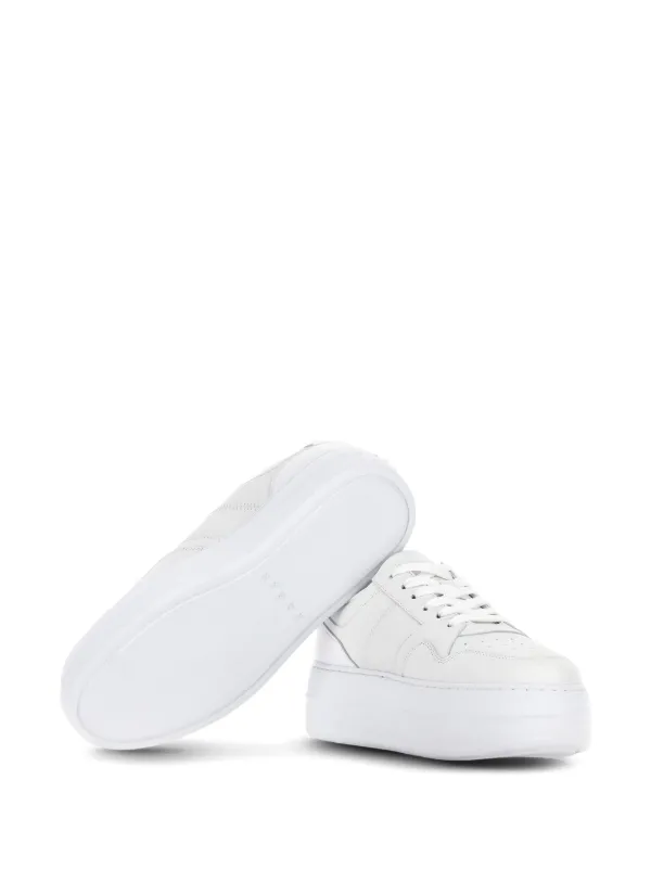 【HOGAN】H670 スニーカー HXW6700FK80U3J0CAS Hogan H670 Flatform Leather Sneakers | White | FARFETCH