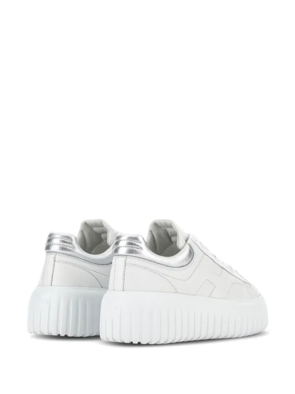 Hogan H-Stripes lace-up Leather Sneakers | White | FARFETCH