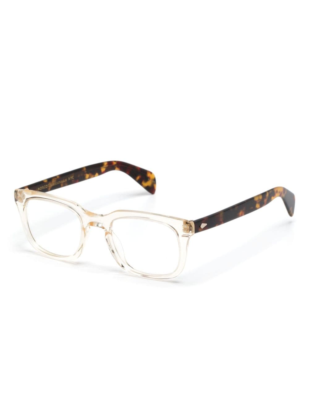 Moscot Shiddock bril met vierkant montuur - Bruin
