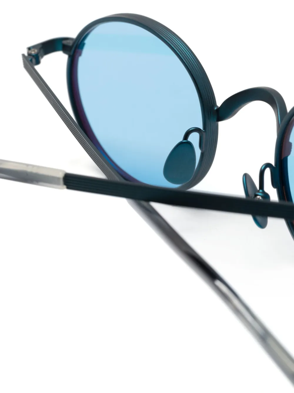 Moscot Moyel zonnebril met rond montuur Blauw