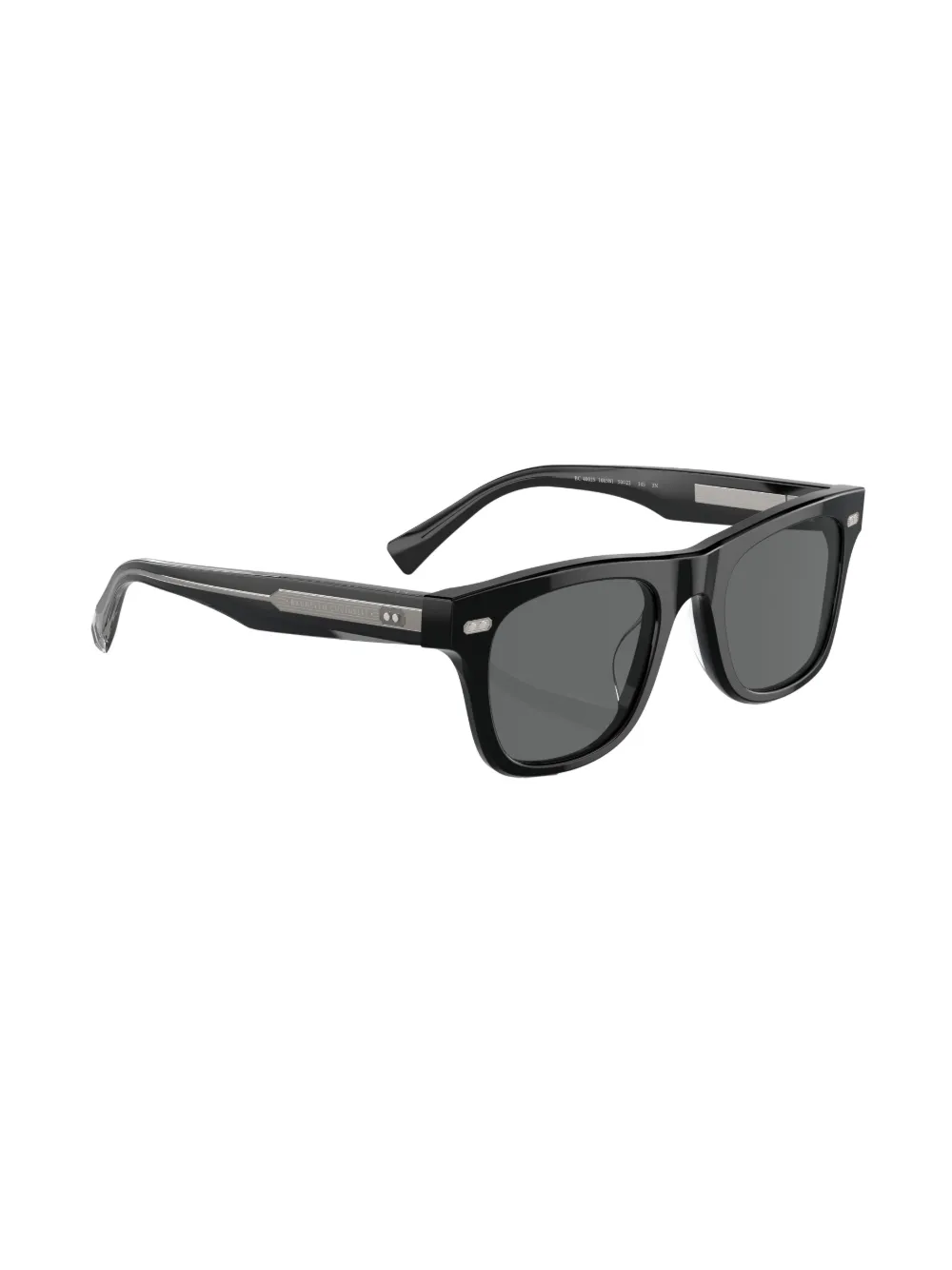 Brunello Cucinelli BC4002S Mr.Brunello zonnebril met rechthoekig montuur Zwart