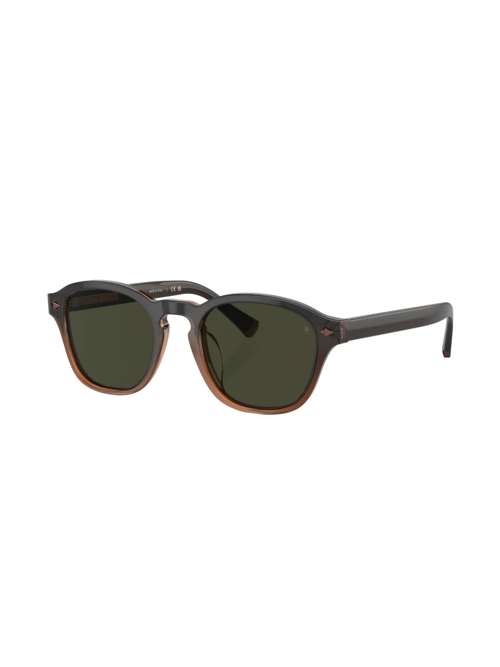 Brunello Cucinelli BC4006S zonnebril met rond montuur Bruin