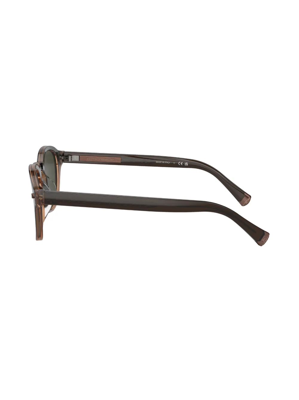 Brunello Cucinelli BC4006S zonnebril met rond montuur Bruin