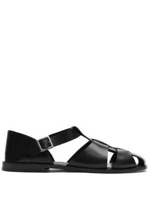 Paraboot Pacific Buckle Sandals | Black | FARFETCH