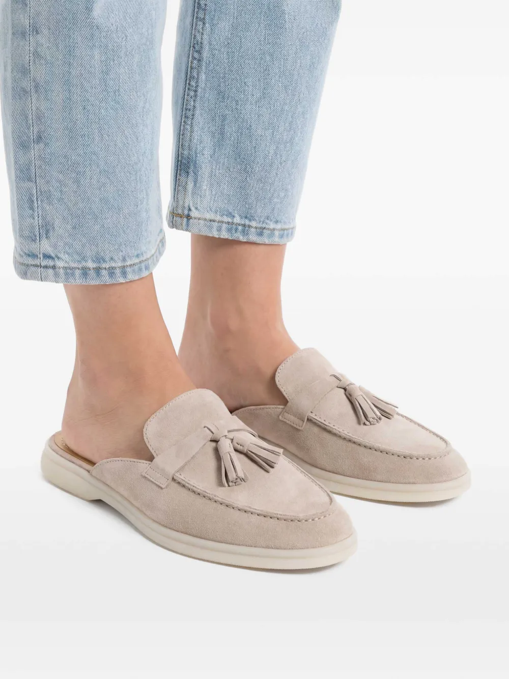  Scarosso Mules Lucrezia Con Borla - Neutro 