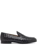 Scarosso Vittorio interwoven leather loafers - Black