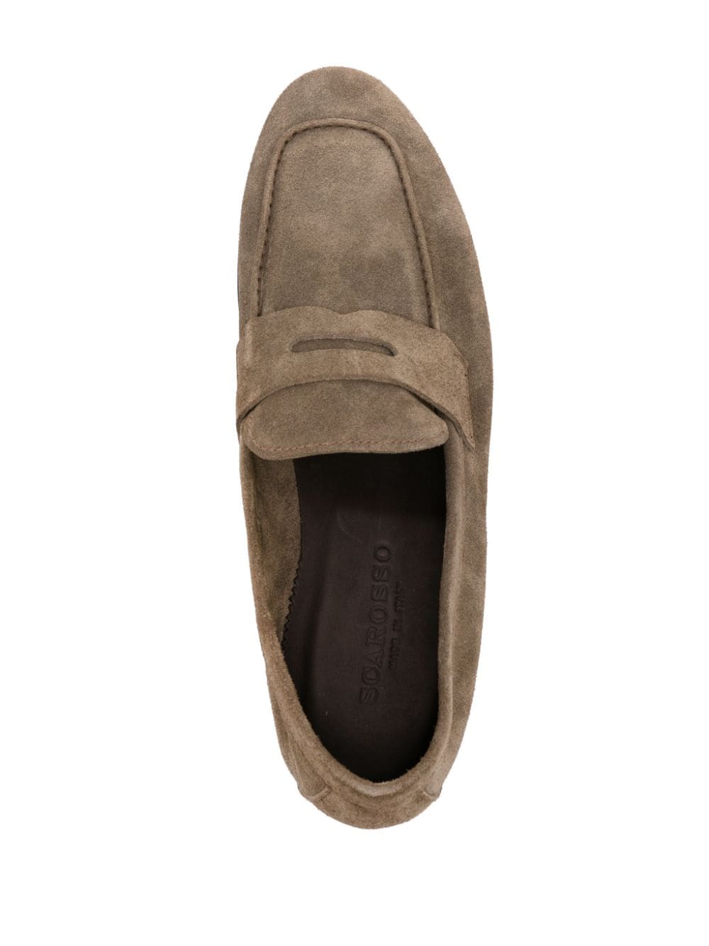 Shop Scarosso Gregory Suede Loafers In Neutrals