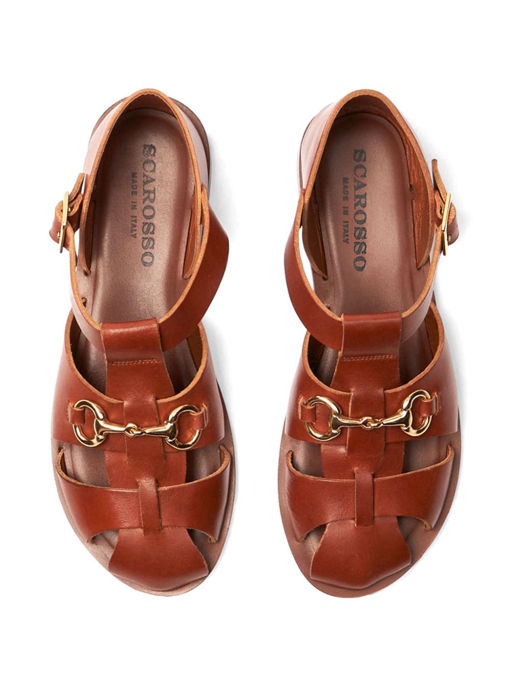 Scarosso Helene leather sandals Brown