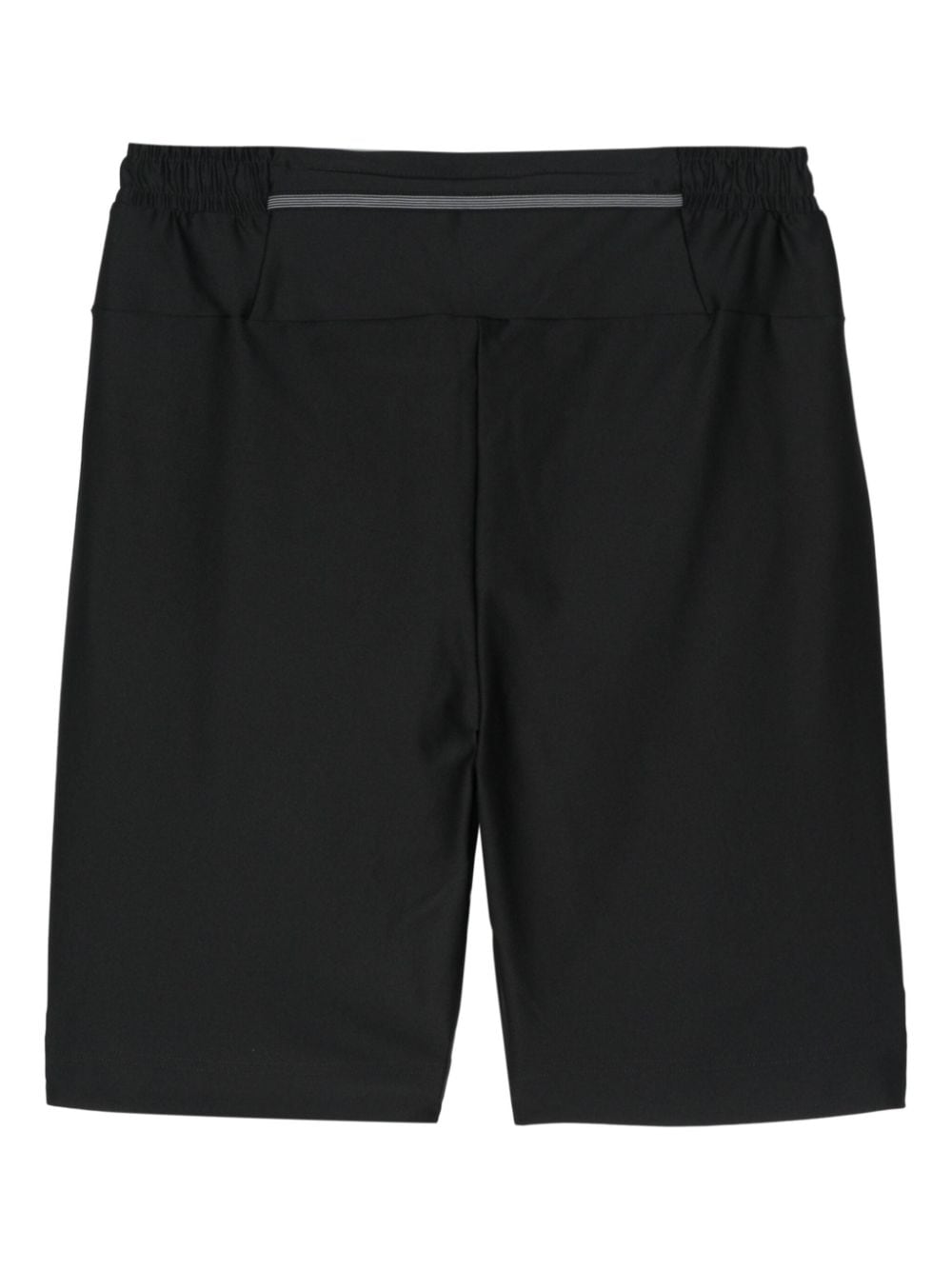 Shop Hugo Boss Reflective-logo Bermuda Shorts In Black