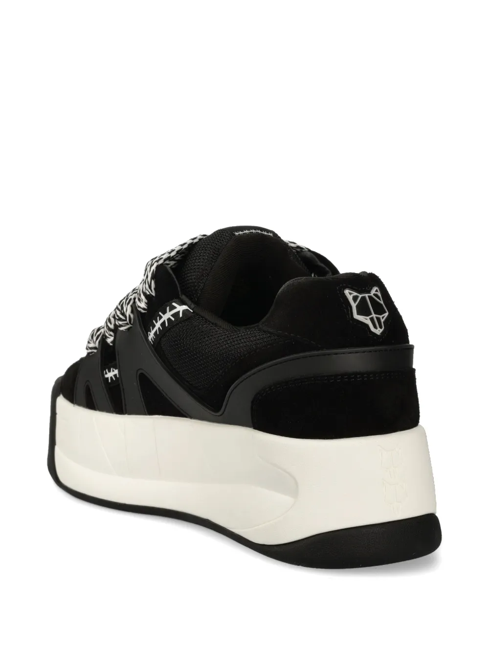 NAKED WOLFE Slide platform sneakers Black