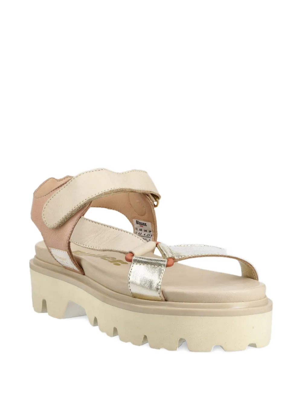 Blauer Elsie Leather Platform Sandals In Multi