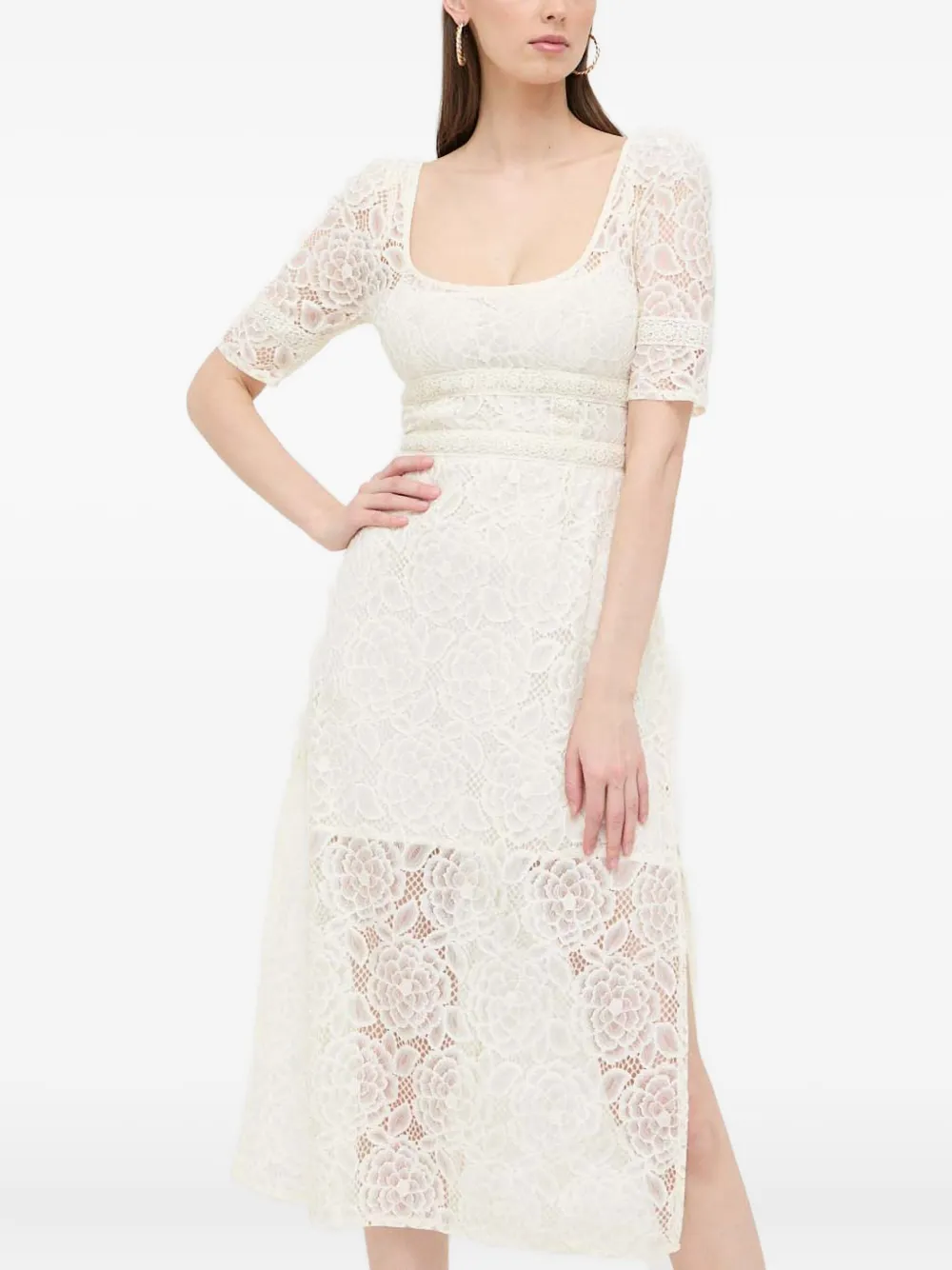 For Love And Lemons lace open back dress | White | Image 1