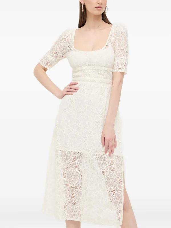 for love and lemons dress white lace FOR LOVE & LEMONS Kate Mini Lace Dress In White